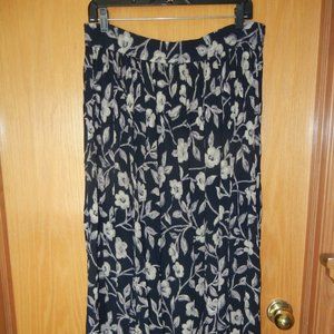 Jones New York Sz 10 Vintage Y2K Boho Chic Maxi Skirt Floral Full Flowing Long